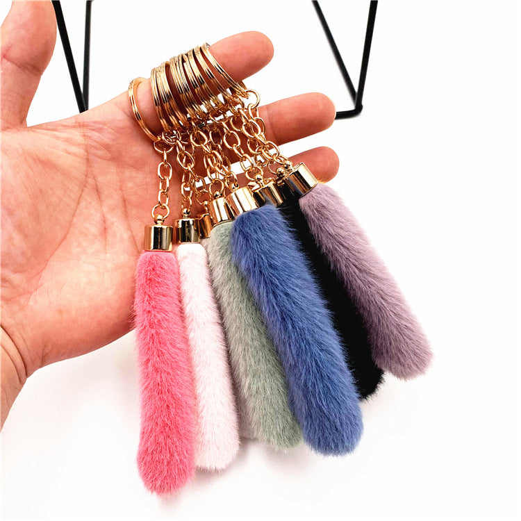 Wholesale Metal Tassel Plush Creative Keychain